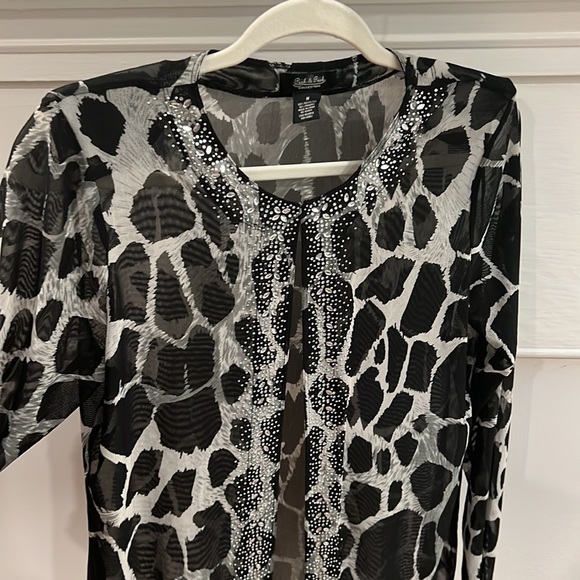 Peck & Peck Open Sheer Top - Size Medium - Picture 6 of 8